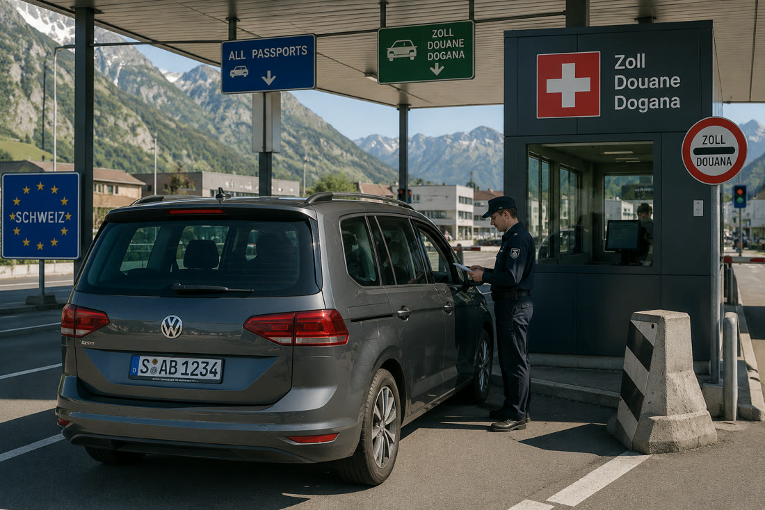 Auto in die Schweiz überführen: Zoll, Anmeldung, Fristen
